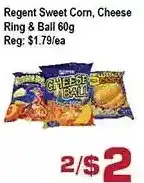 Top Food Supermarket Regent sweet corn, cheese ring offer