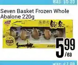 Nations Fresh Foods Seven basket frozen whole abalone offer