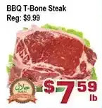 Top Food Supermarket Bbq t-bone steak offer
