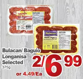 T&T Supermarket Bulacan/baguio longanisa offer
