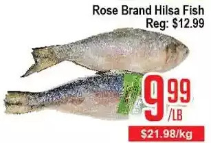 Skyland Foodmart Rose brand hilsa fish offer