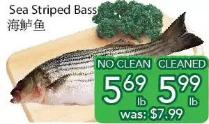 Ample Food Market Sea striped bass offer