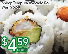 Ample Food Market Shrimp tempura avocado roll offer