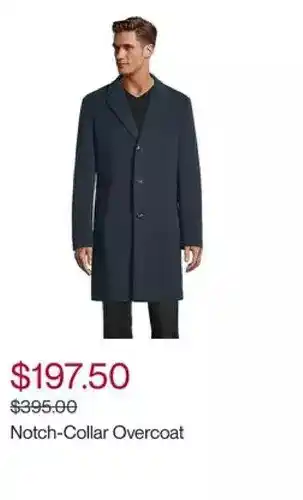 Tommy hilfiger notch-collar overcoat