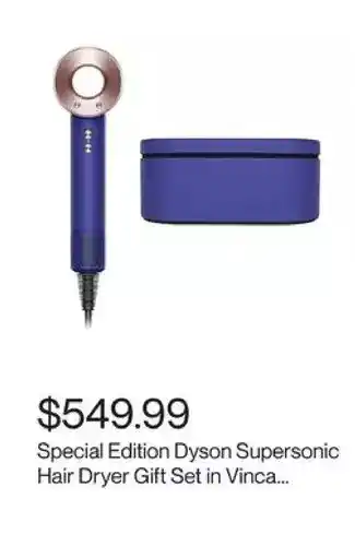 Hudson's Bay Dyson special edition dyson supersonic hair dryer gift set in vinca blue-rosé offer