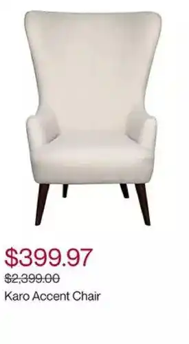 Hudson's Bay Kode karo accent chair offer