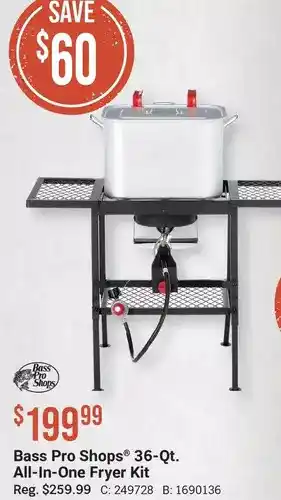 Cabela's Bass pro shops 36-qt. all-in-one fryer kit offer