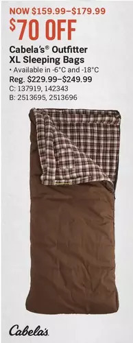 Cabela's Cabela's outfitter xl sleeping bags offer