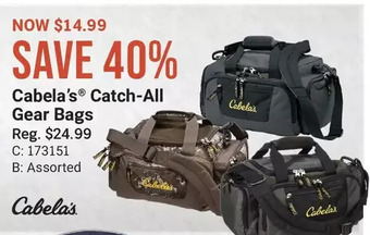 Cabela's Cabela's catch-all gear bags offer