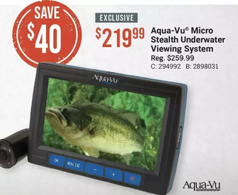 Cabela's Aqua-vu micro stealth underwater viewing system offer