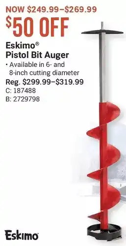 Cabela's Eskimo pistol bit auger offer