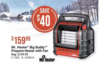 Cabela's Mr. heater big buddy propane heater with fan offer