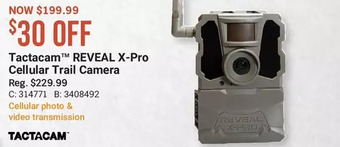 Cabela's Tactacam reveal x-pro cellular trail camera offer