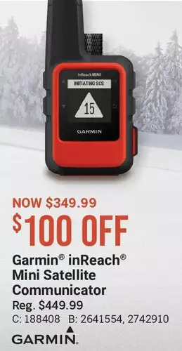 Cabela's Garmin inreach mini satellite communicator offer