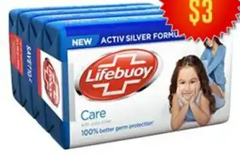 Atiya's Fresh Farm Lifebouy Blue Soap Pack of 4 offer