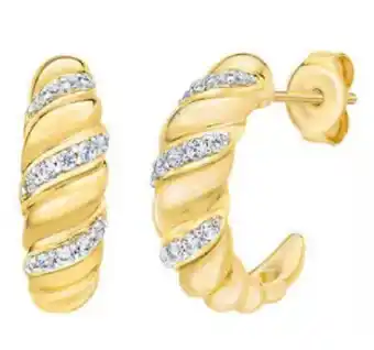Costco Round Brilliant Diamond Croissant Hoop Earrings (0.25 ctw) offer