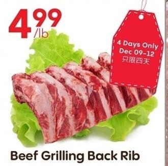 Lucky Supermarket Beef Grilling Back Rib offer