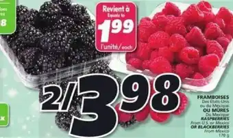 IGA Raspberries or Blackberries offer