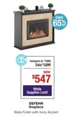 La Z Boy Defehr fireplace offer