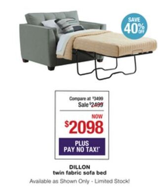 La Z Boy Dillon twin fabric sofa bed offer