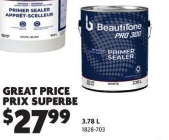 Home Hardware Beautitone Pro 300 Interior Latex Primer Sealer offer