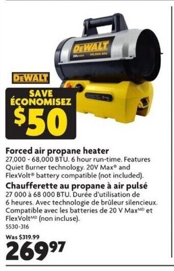 Home Hardware Forced Air Propane Heater offer