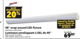 Home Hardware Reactor 48" Wrap Around LED Fixture offer