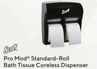 Staples Scott Pro Mod Standard-Roll Bath Tissue Coreless Dispenser, Black 2726368 offer