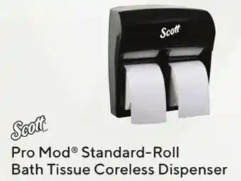 Staples Scott Pro Mod Standard-Roll Bath Tissue Coreless Dispenser White 2726366 offer