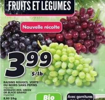 IGA Seedless Red, Green or Black Grapes offer
