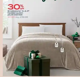 Bed Bath & Beyond Brookstone® n-a-p® heated plush blanket offer