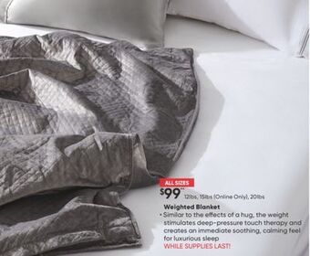 Sleep Country Weighted blanket offer