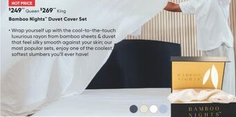 Sleep Country Bamboo nights duvet cover set offer