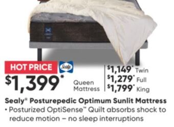 Sleep Country Sealy® posturepedic optimum sunlit mattress offer