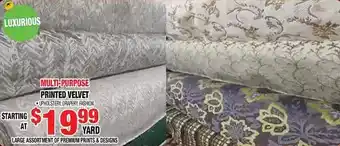Len's Mill Stores Printed velvet offer