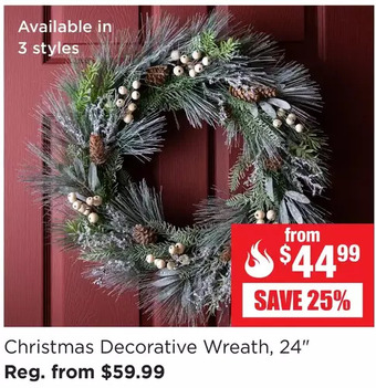 Kitchen Stuff Plus Christmas decorative wreath offer