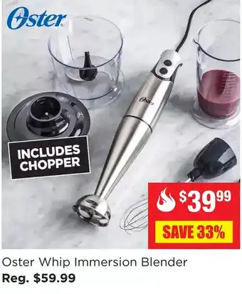 Kitchen Stuff Plus Oster whip immersion blender offer
