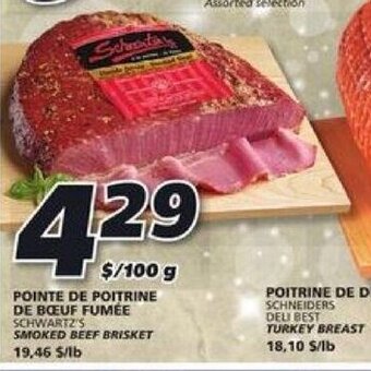 IGA Schwartz's Smoked Beef Brisket 100 g offer