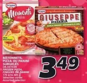 IGA Dr. Oetker Frozen Pizza Fingers or Panini 405 g offer