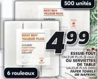 IGA Valeur Plus Paper Towels or Napkins offer
