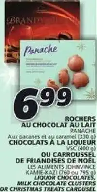 IGA Panache 330 g, VSC 400 g Liquor Chocolates, Milk Chocolate Clusters or ChristmasTreats Carousel offer