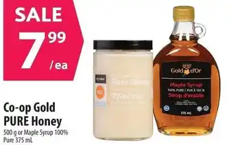 Co-op Co-op Gold PURE Honey 500g or Maple Syrup 100% Pure 375ml offer
