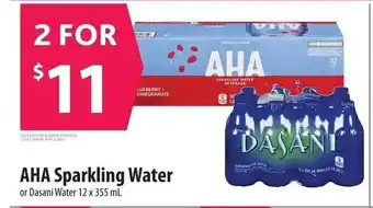 Co-op AHA Sparkling Water or Dasani Water 12x355ml offer