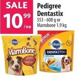 Co-op Pedigree Dentastix 553-608g or Marrobone 1.9kg offer