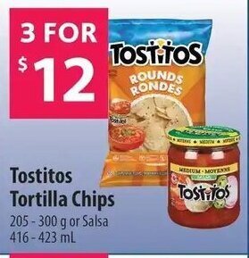 Co-op Tostitos Tortilla Chips 205-300g or Salsa 416-423ml offer