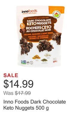 Costco Inno foods dark chocolate keto nuggets 500 g offer