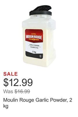 Costco Moulin rouge garlic powder, 2 kg offer