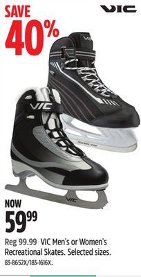 Canadian Tire Vic men's or women's recreational skates offer