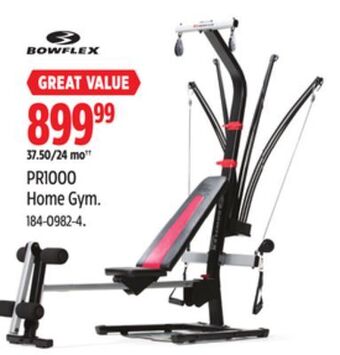 Canadian Tire Bowflex pr1000 home gym offer