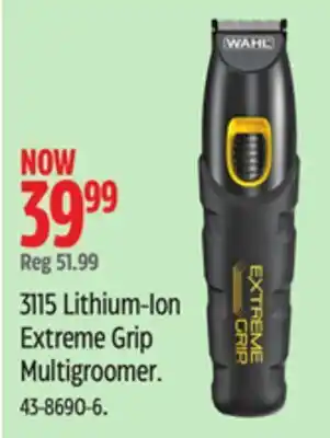 Canadian Tire Wahl 3115 lithium-ion extreme grip multigroomer offer